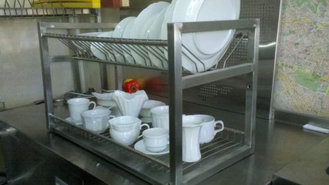 фотография Полиця для сушіння посуду нержавійка відкрита (800x300x350мм)