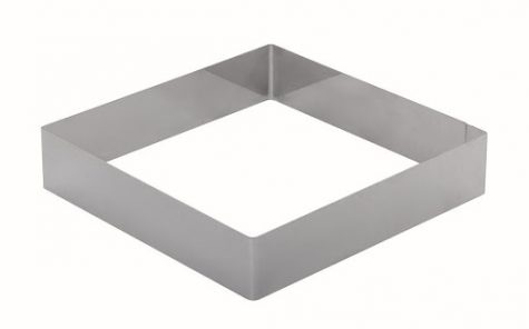 фотография Кондитерська квадратна форма (20х20см h3.5см, н/с 304-1,5мм)
